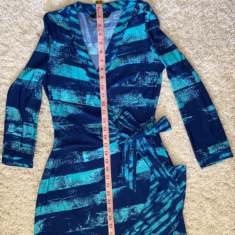 BCBG BLUE AND TURQUOISE DRESS - Picture 5 of 8